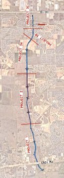 Texas Heritage Parkway will run from Fulshear to Katy and will feature several roundabouts along its length and a stop light at the intersection just before Katy. Shown here is the route the roadway will take once it is built.